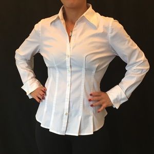 INC White fitted Dress Shirt Size 8P